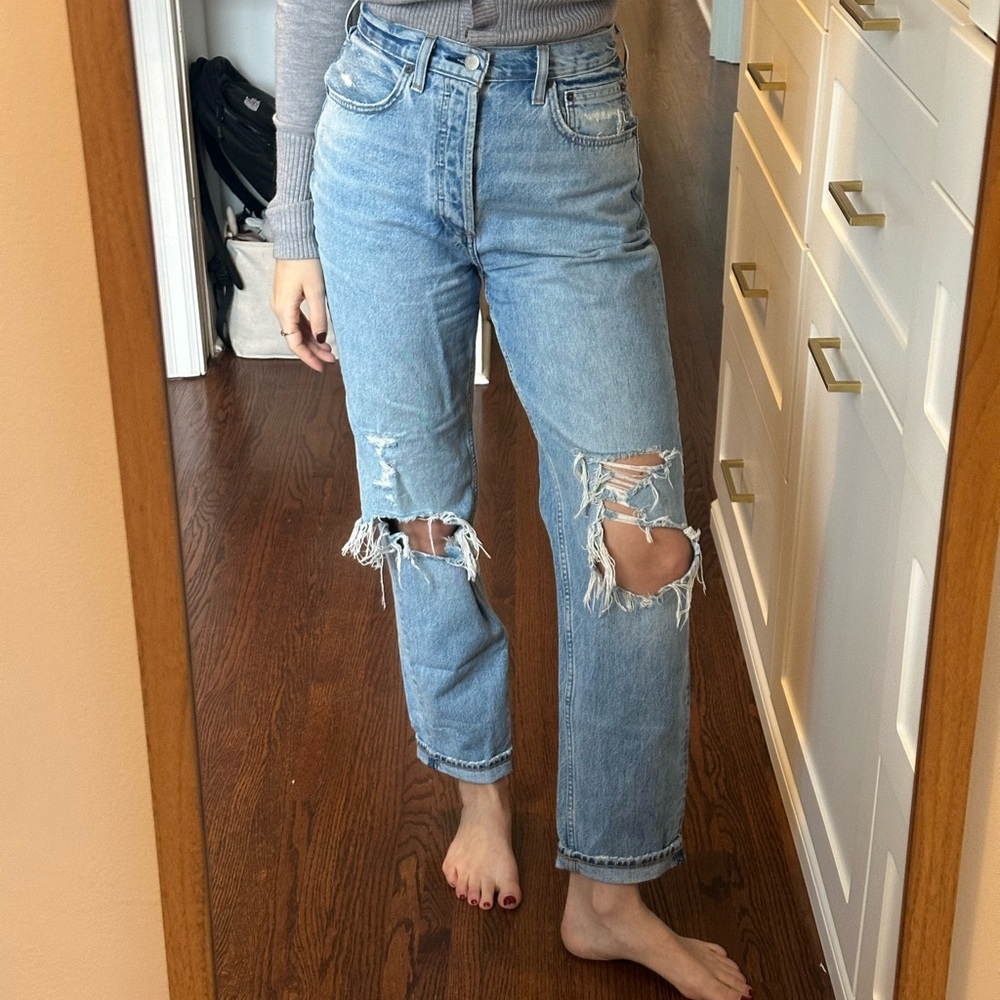 Denim forum distressed jeans